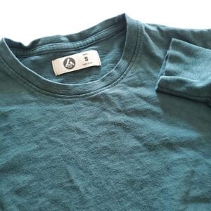 American Giant Mens Small Green Long Sleeve T Shirt Crew